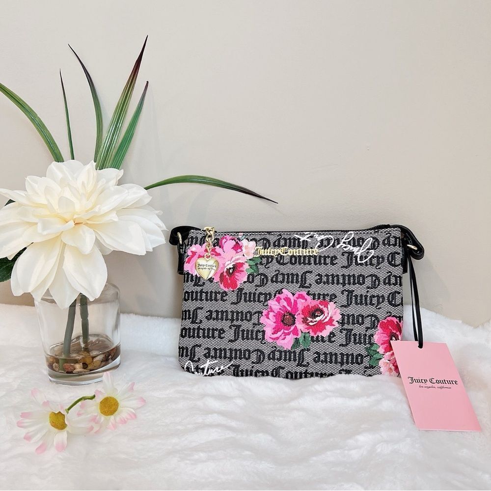 NWT Juicy Couture crossbody bag with floral print